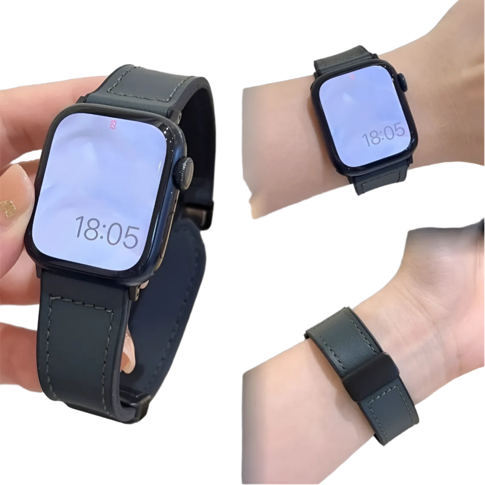 모드니쓰 애플워치 호환 가죽 마그네틱 스트랩, 나파그린 12,900원