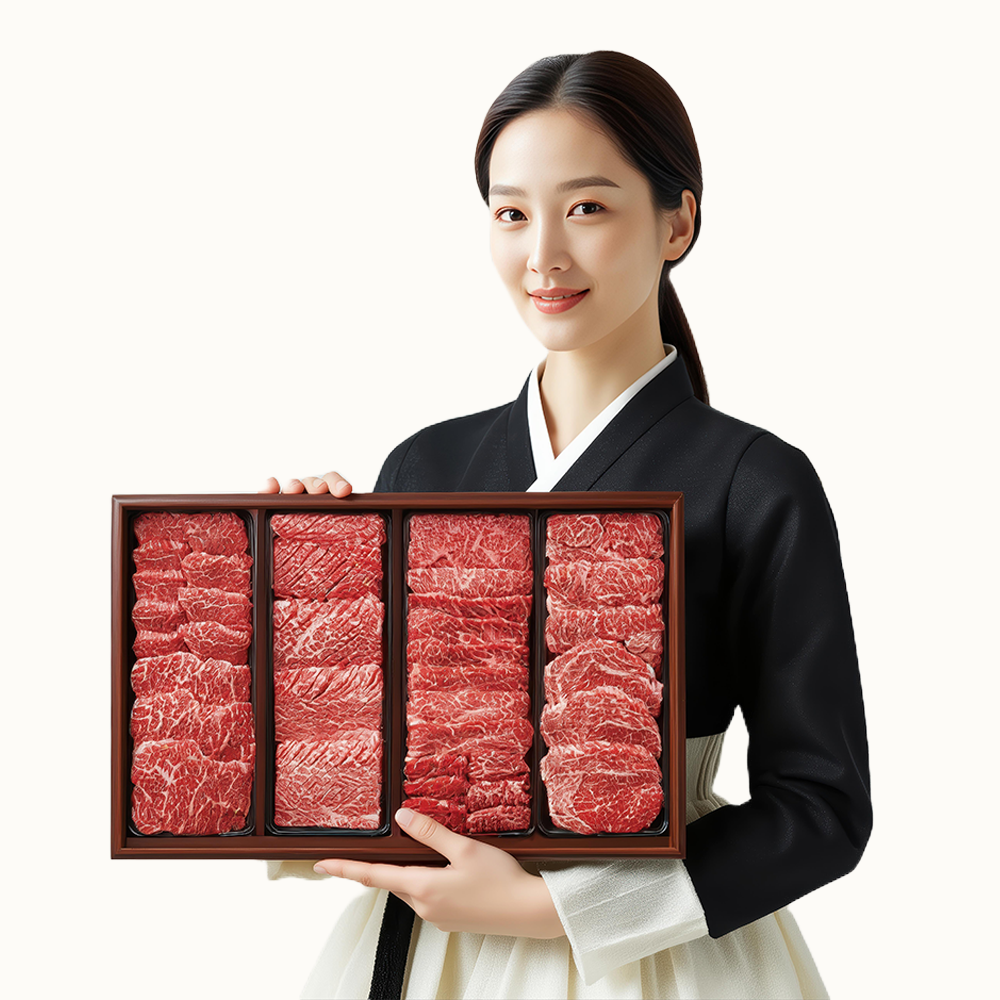 [가연미담] 국내산 1등급 명품 소고기 선물세트(등심 채끝 갈비 살치) 91,100원