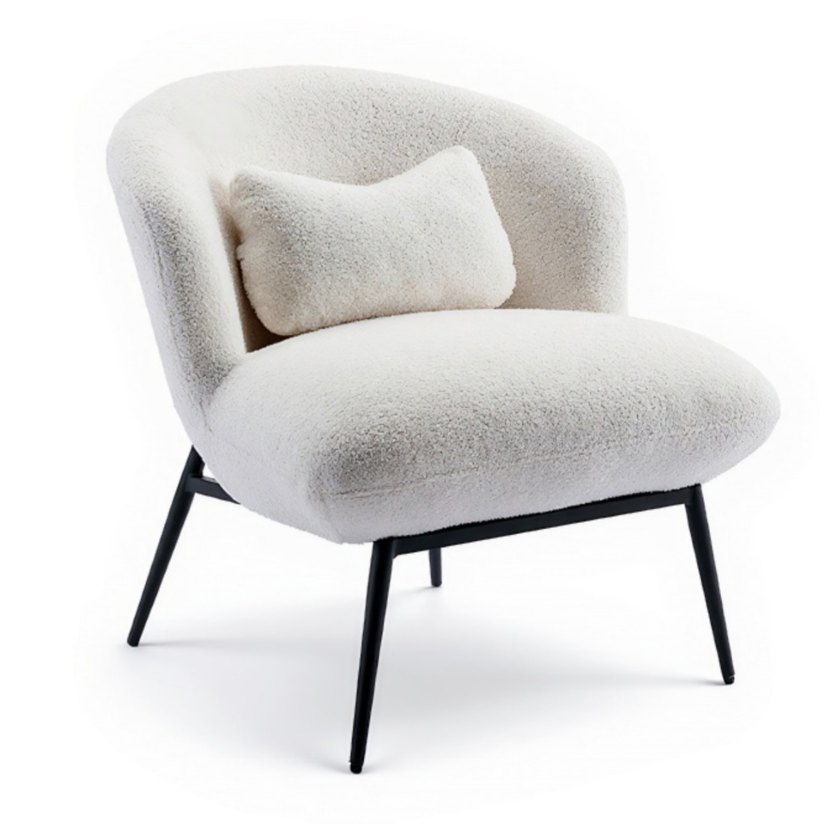 Dayalane 1인용쇼파 푹신한 라운지 안락의자 모던 인테리어 편안한 쇼파 쿠션포함, 화이트 부클레 174,200원