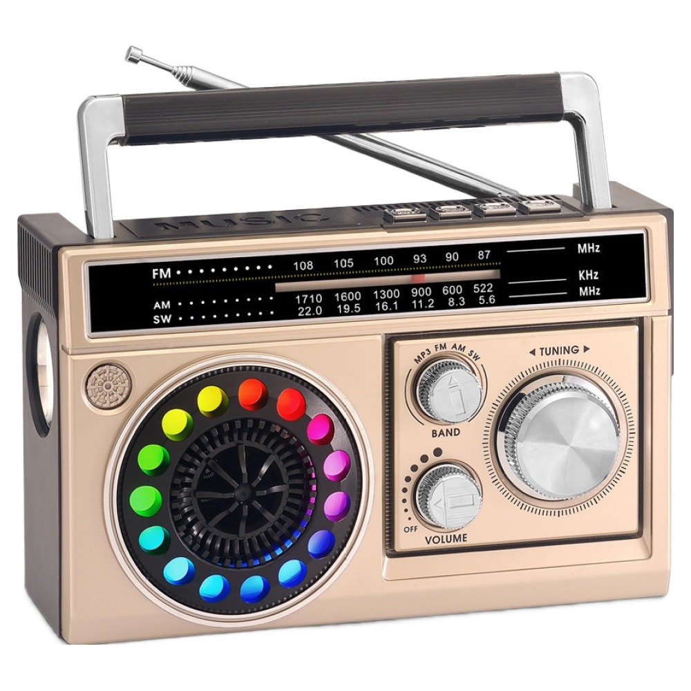 코비 레트로 디스코 라디오 블루투스 스피커, CRF-30B, 골드 28,900원