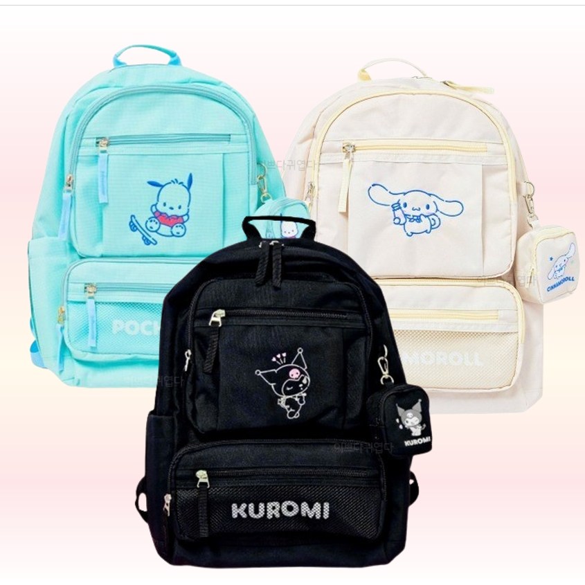 산리오 캐릭터즈 백팩 귀여운 쿠로미 시나모롤 포차코 깔끔한 책가방 53,400원