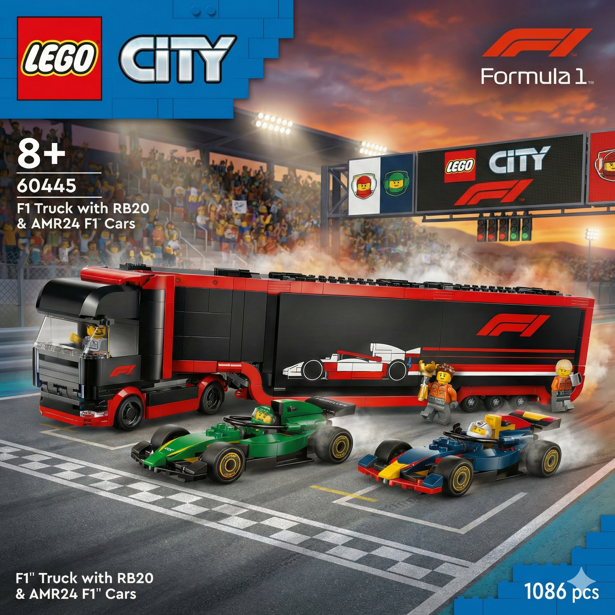 레고 시티 F1 트럭과 RB20 & AMR24 F1 레이스 카 WY60445, 1개 199,000원