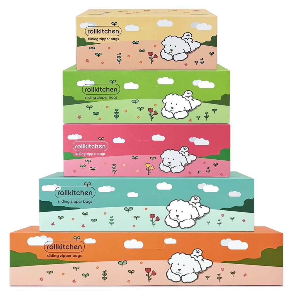 롤키친 슬라이딩 지퍼백 5종 세트(79매), 1개 18,900원