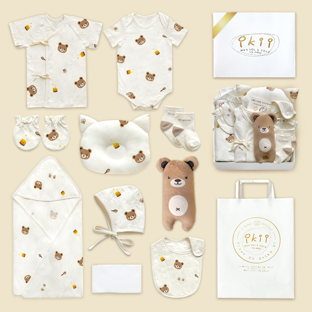 ikii 유아용 오가닉 배냇저고리 반소매 10종 출산 선물세트 선물포장 + 쇼핑백 73,200원