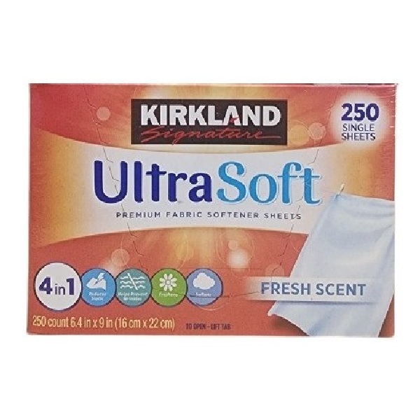 코스트코 커클랜드 시그니춰 드라이시트 시트형 섬유유연제 250매 X 4팩 + 더메이런알콜솜 46,570원