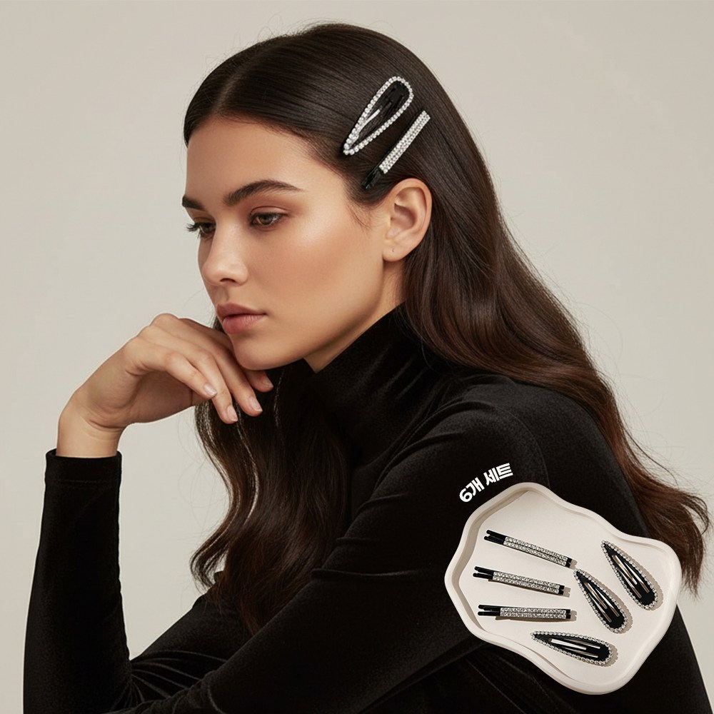 루타미 여성 블랑크 보석핀 6개세트 7,900원