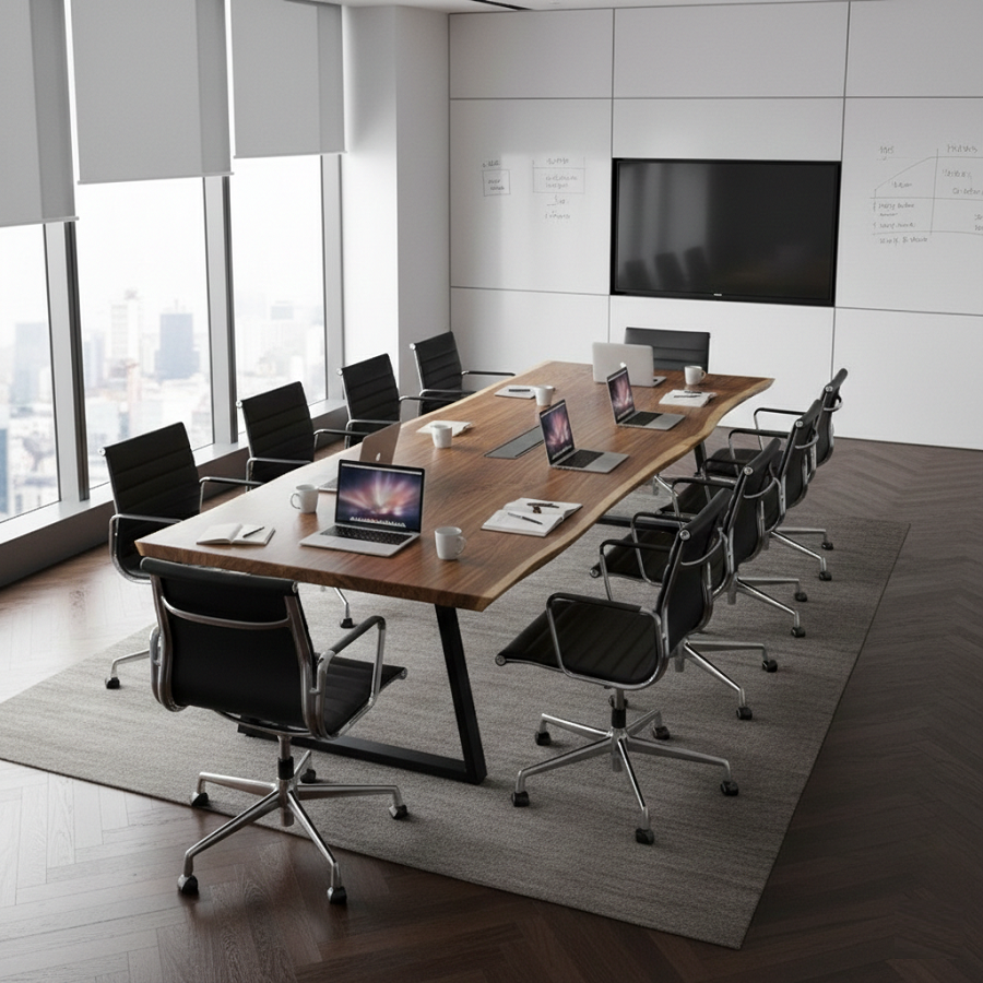 ROBUST 로버스트 뉴송 우드슬랩 2000x700 식탁 카페 오피스 테이블 / 8인식탁 원목테이블, 8인용, 연브라운 549,000원