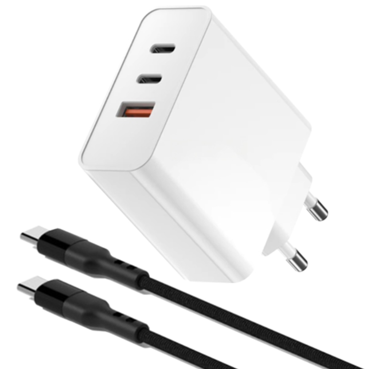 시미 65W 3포트 PD3.0 PPS QC4.0 멀티 초고속충전기 + C타입 초고속충전케이블 2m 세트, 1개, 화이트 15,900원