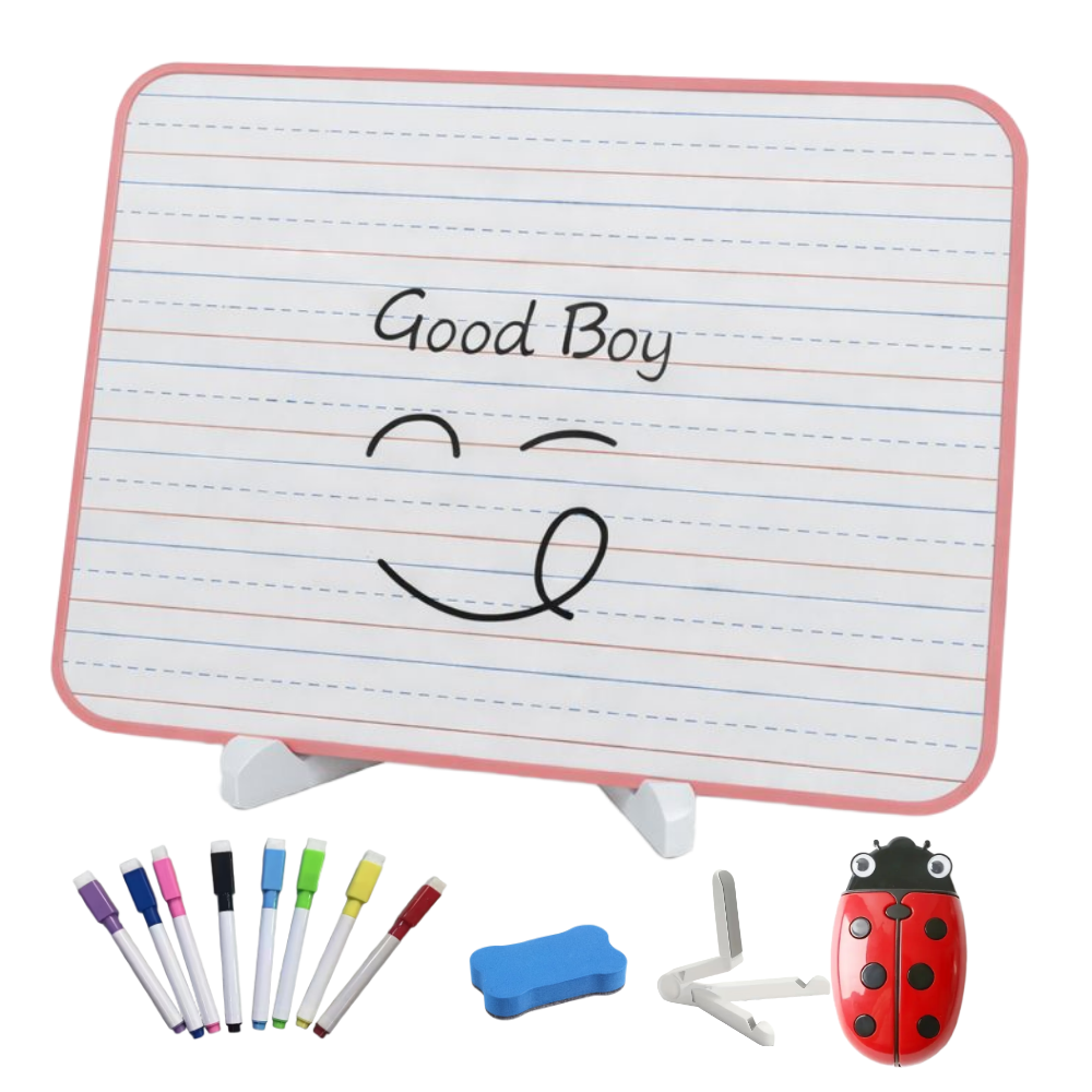 제니미엘  영어 미니 화이트보드 양면 자석 메모보드 휴대용 스탠드형 17,800원