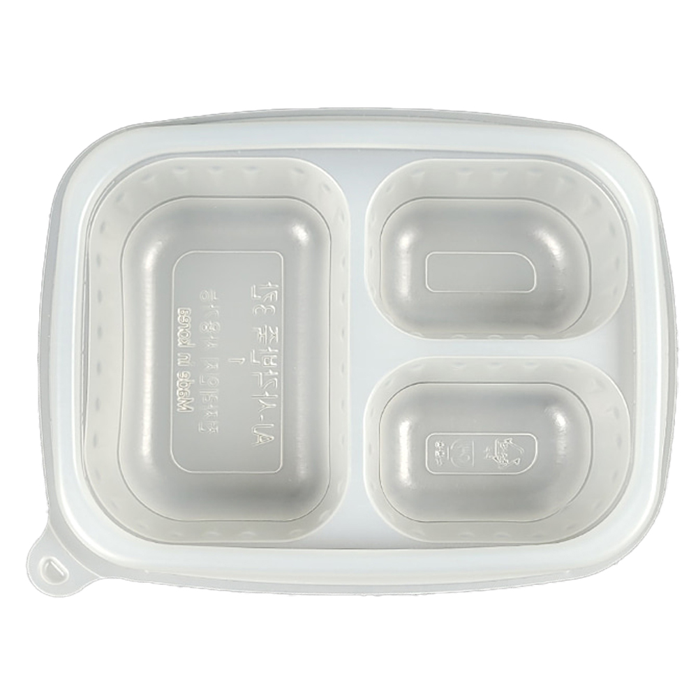 사각 반죽용기 3칸 반찬 밀폐용기, 600세트, 용기+뚜껑 67,900원