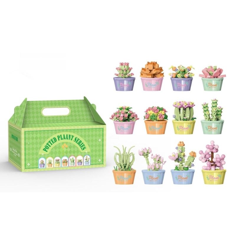 미니다육이 미니식물 호환블럭 미니블록 블록조립 블럭장식 식물장식 영원한 꽃 선물 세트, 1개 25,000원