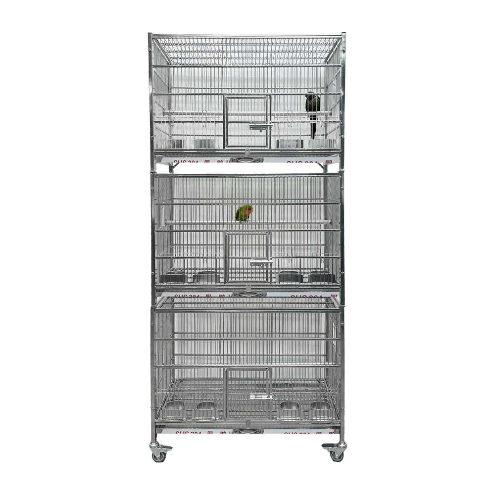 코뉴어 앵무새 올스텐 새장 1~3단으로 사용가능 녹에 강한 재질로 안전함, 3개, 스텐 890,000원