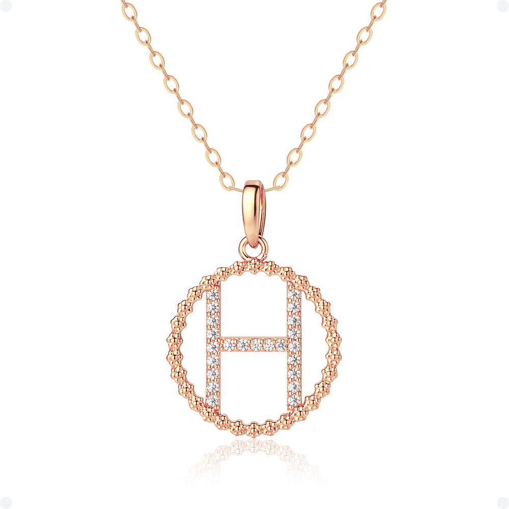 쥬넬 [선물포장] 14K 아이코닉 이니셜 H 큐빅 라운드 팬던트 체인 금 목걸이 가정의달 어린이날 어버이날 생일 선물 179,900원
