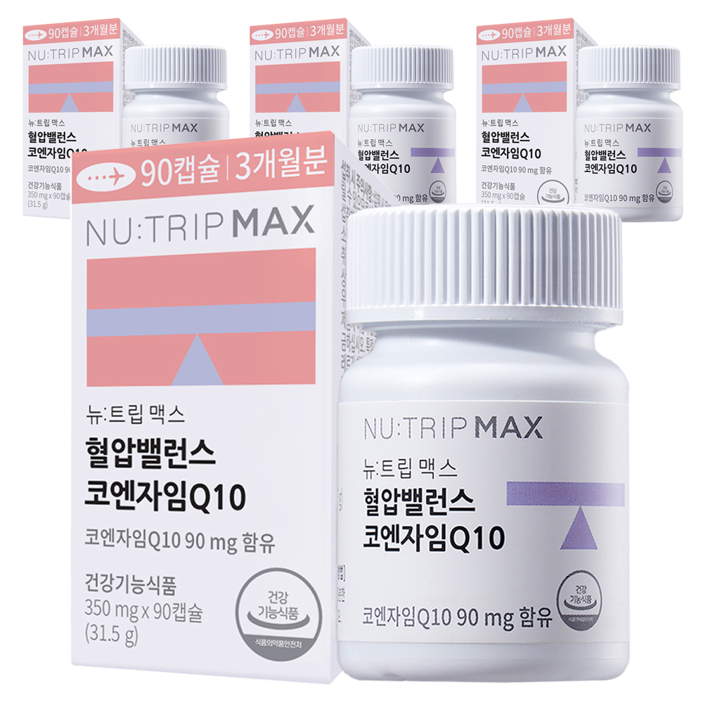 뉴트립 혈압밸런스 코엔자임Q10 대용량 350 mg, 4개, 90정 112,720원