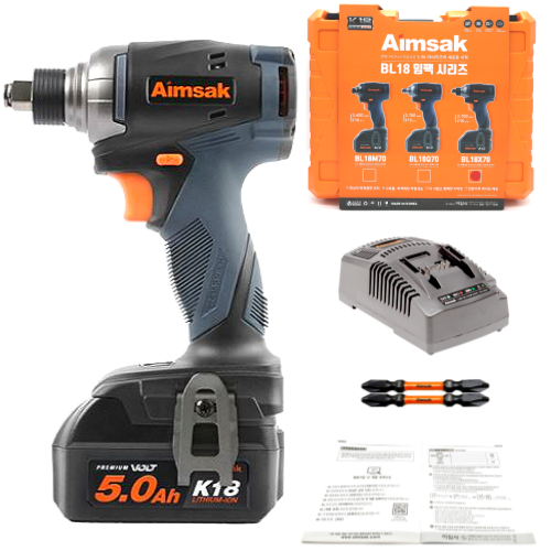 아임삭 BL18X705 국산 충전 임팩드라이버 렌치 겸용 2in1 배터리1개세트 풀옵션 255,000원