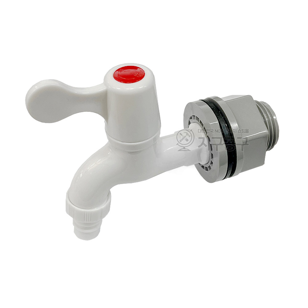 철모아 PVC 15A 수도꼭지 피팅 녹 방지 플라스틱 수전 세탁기 부품 연결 부속 베란다 텃밭 원예용 정원 온수 일반 교체 수도가랑 호스 손잡이 2,850원