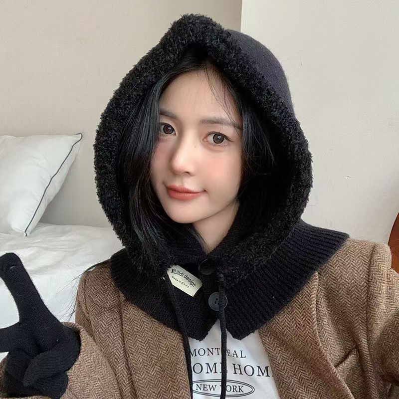 겨울용 여성 뽀글이 바라클라바 니트 후드 방한 모자 넥워머 BNM04 12,800원