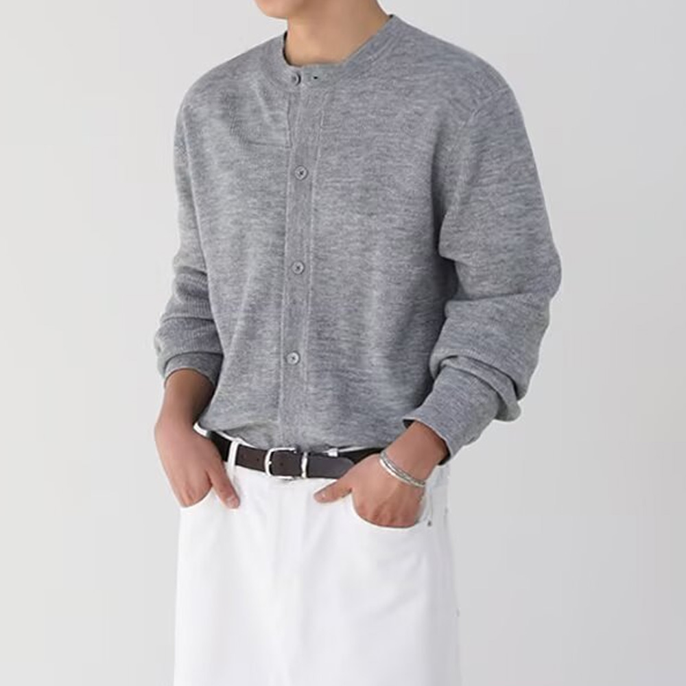 남성 베이직 데일리 라운드넥 긴팔 니트 가디건 38,900원