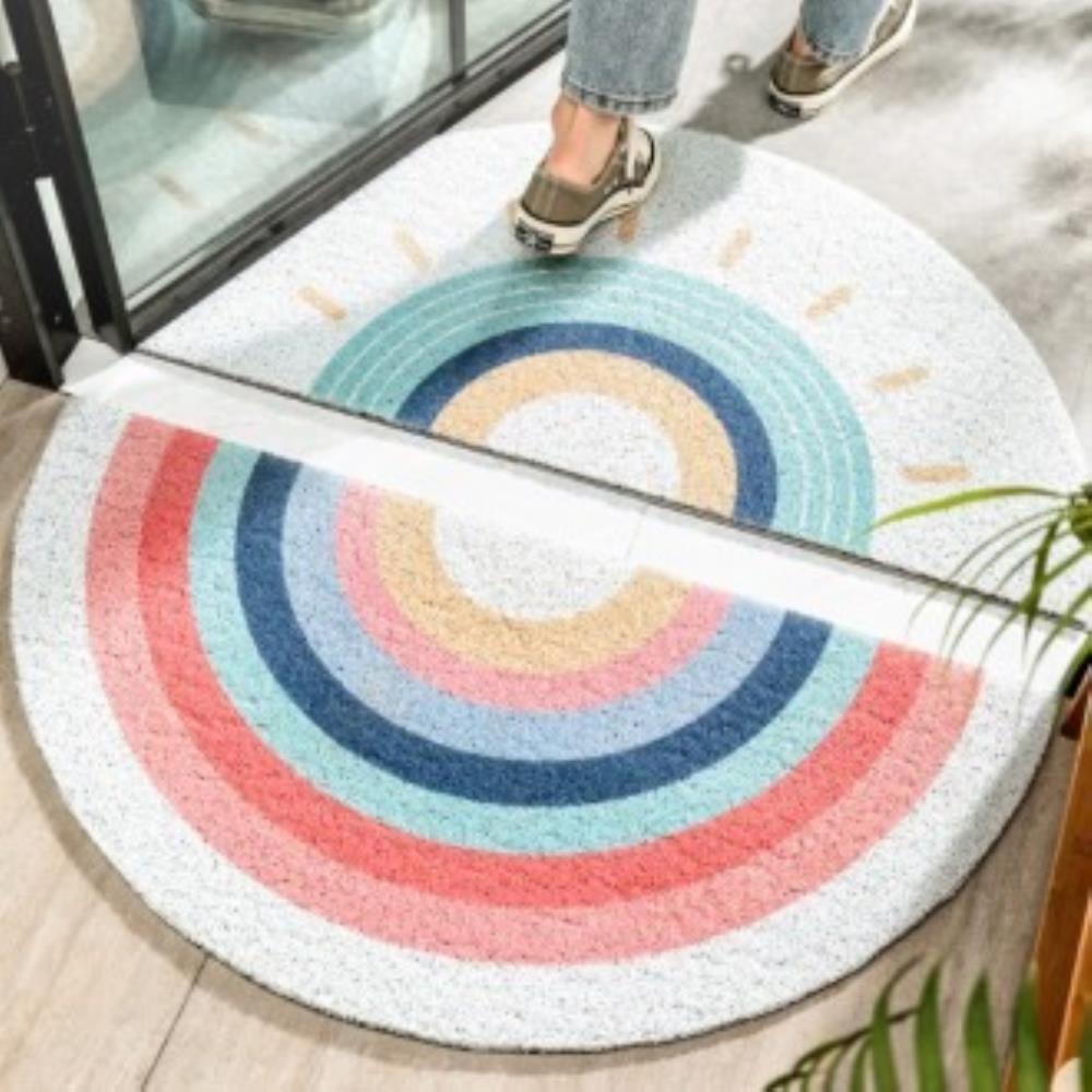 7평원룸인테리어 6평 5평 현관 출입구 매장 반원형 선셋 코일 대형 발매트 29,800원