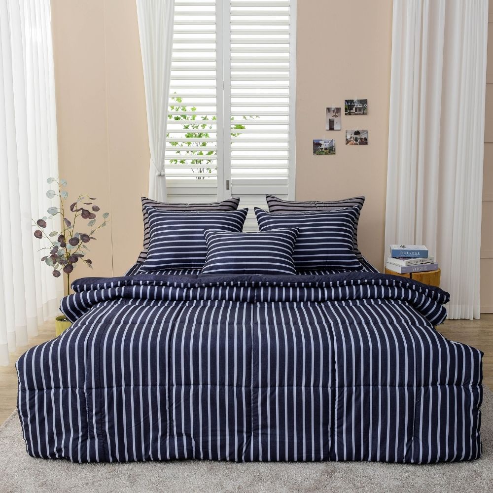 라라베딩 심플 호텔 스트라이프 베딩 사계절 차렵이불 이불 베개세트 68,000원