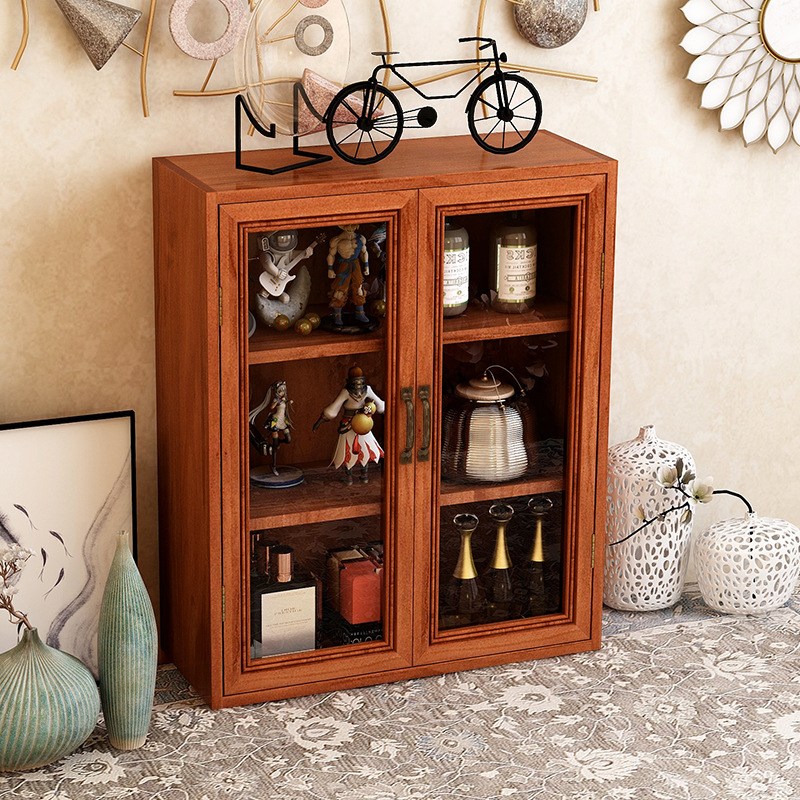 나무로 만든 우드 멀티 레이어 데스크탑 수납 선반 데스크 정리대책상 정리 공간 수납 미니 피겨 쇼케이스 완제품, 1개, A 49,700원