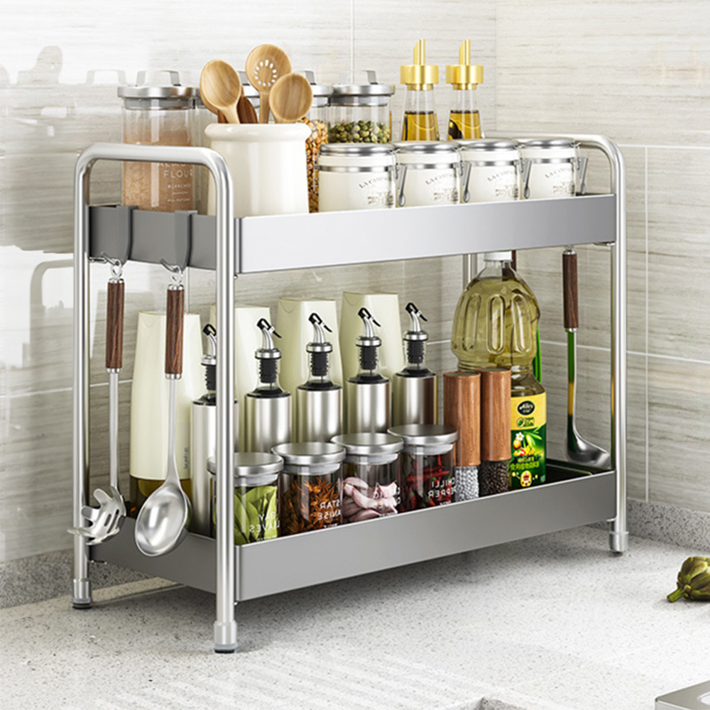 샵마일 양념통 수납 테이블 정리 다용도 주방선반, 그레이, 1개 23,900원