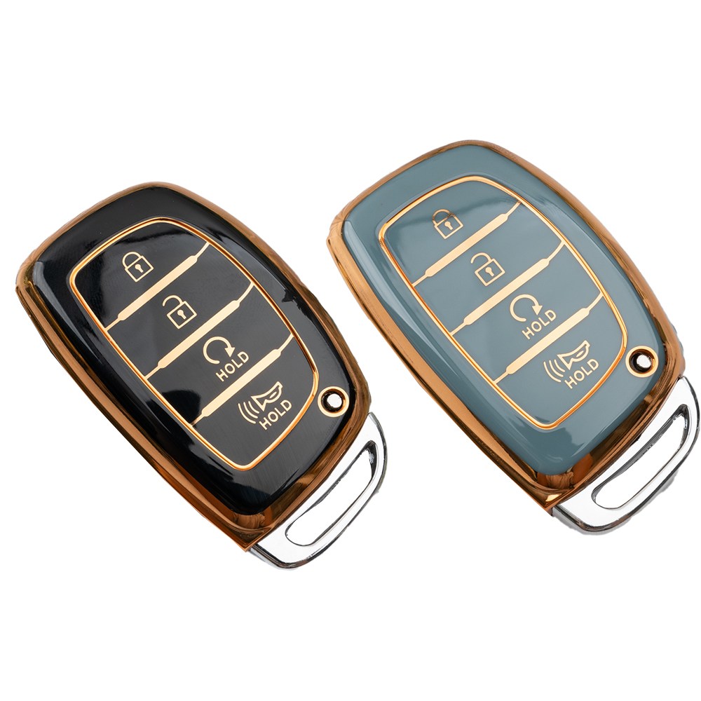 현대 캐스퍼 호환 TPU 스마트 키 케이스 1+1 키홀더, 4버튼_TA75, 그레이 10,900원