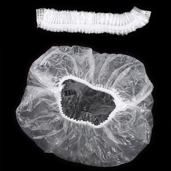 DDY 일회용 헤어비닐캡 (고급형) 1팩 100매 헤어캡 비닐모자 파마모자 3,000원