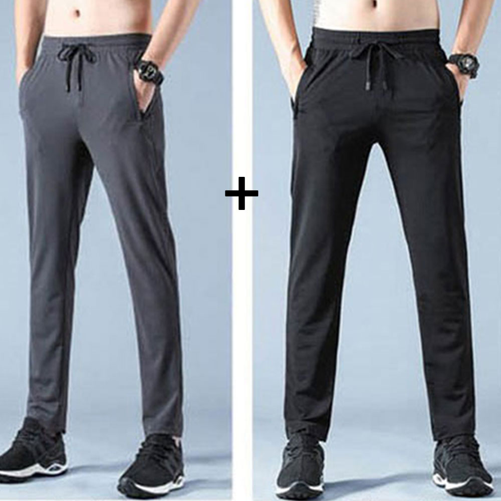 1+1 남자 냉장고 바지 아이스 쿨바지 일자 밴딩 헬스 작업 바지 11,020원