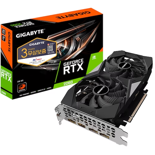 GIGABYTE 지포스 RTX 2060 UDV V2 D6 6GB 초특급 245,000원