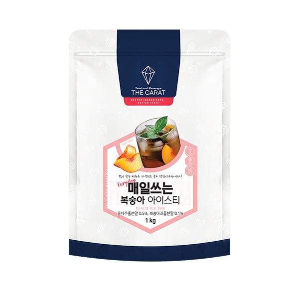 더캐럿 매일쓰는 복숭아 아이스티 파우더 1kg I 대용량 복숭아차 베이스 분말, 7개 52,200원