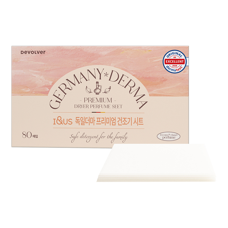 아이앤어스 독일더마 초고농축 섬유유연제 30일 향기 좋은 건조기 드라이 시트, 알러지없는 EWG 등급 항균시트 14,300원