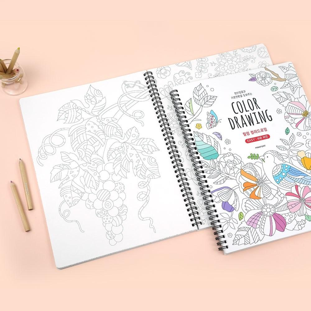 6000힐링 컬러드로잉 쉬운버전 2p 12,000원