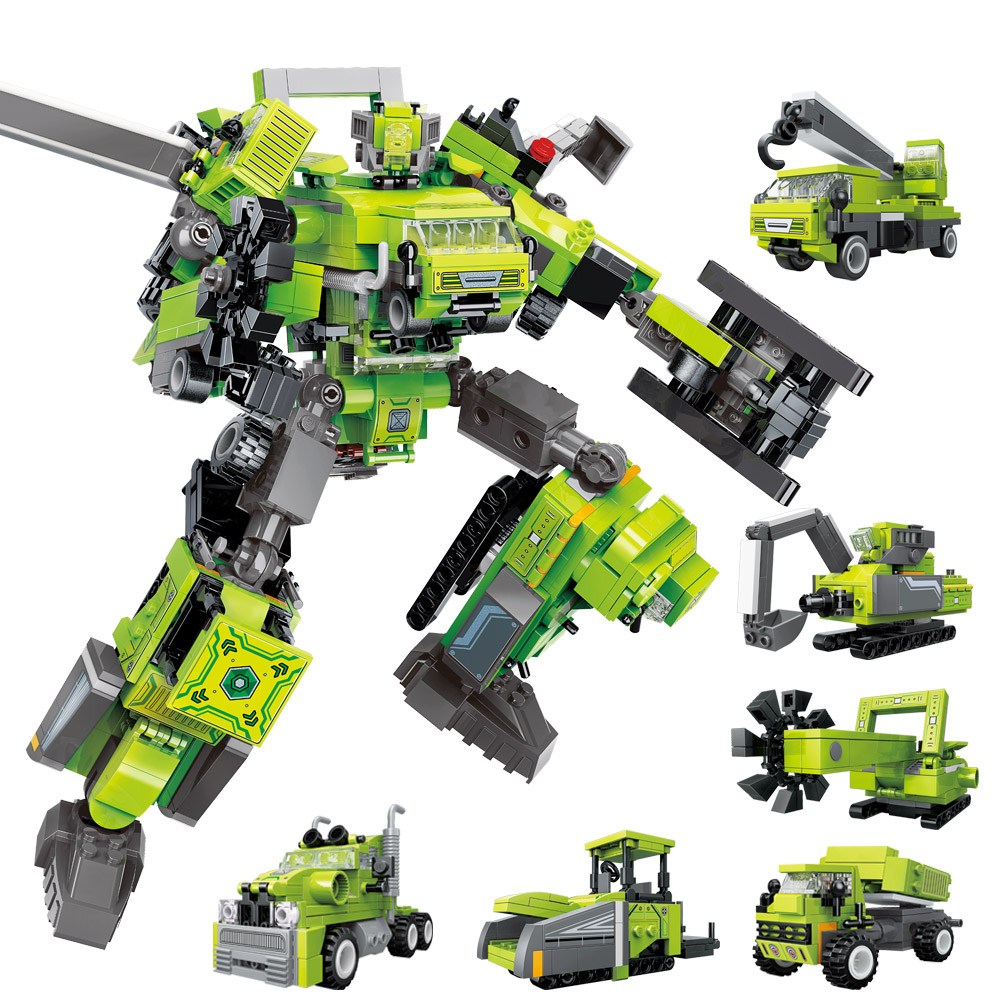 슈퍼빌드 세이버 6종 합체 자동차 로보트 호환 블록, 1개 24,400원