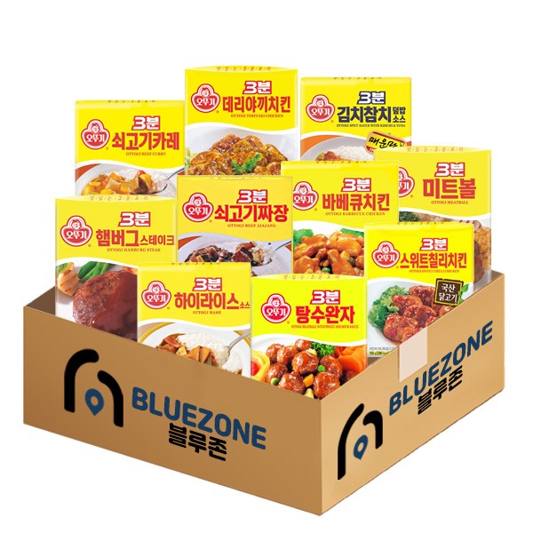오뚜기 3분소스 10종세트 (햄버그+미트볼+탕수완자+바베큐+데리야끼+스윗칠리+하이라이스+김치참치+쇠고기카레+쇠고기짜장), 200g, 1세트 28,800원