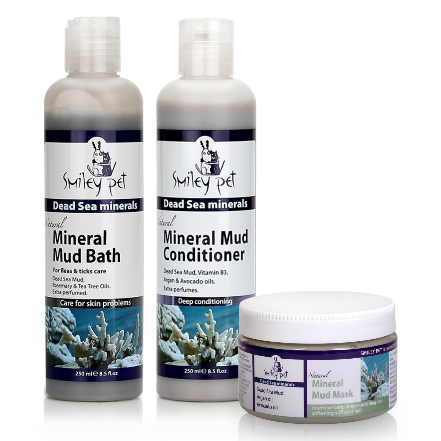 스마일리펫 사해 미네랄머드 바스 250g & 컨디셔너 250g & 마스크 300g_저자극 천연보습 강아지 고양이 머드케어 세트 56,700원
