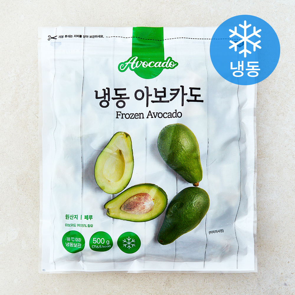[로켓프레시] 페루산 아보카도 (냉동), 1개, 500g 6,500원