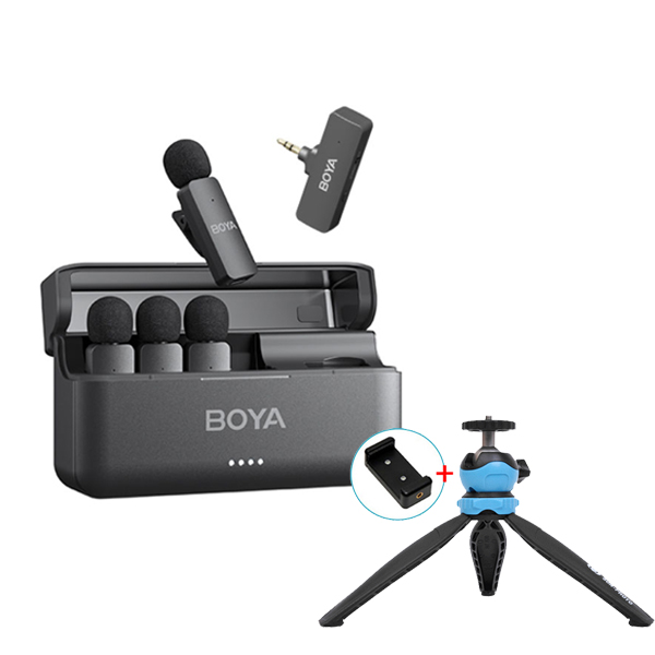 보야 BY-V4 4채널 무선 마이크 3.5mm TRS (수신기1/ 송신기4)+다용도미니삼각대세트 브이로그 유튜브 멀티마이크 [당일배송] 185,000원