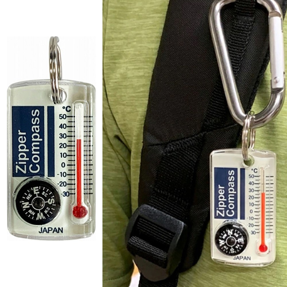 YCM 일본 지퍼콤파스 휴대용 나침반+온도계 열쇠고리 일본 정품 YCM Zipper 나침반 (영문로고) 18,200원