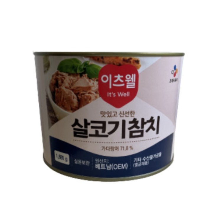 CJ 이츠웰 살코기 참치 1.88KG, 6개, 1.88kg 69,510원