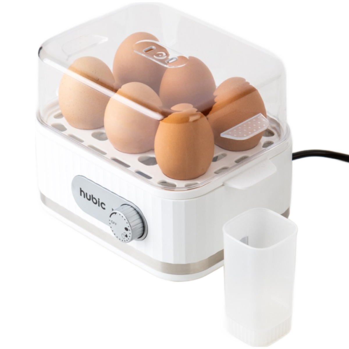 휴빅 타이머 계란찜기 달걀삶는기계 에그쿠커 떡 만두 호빵 고구마 멀티 미니 전기찜기, 화이트 28,490원