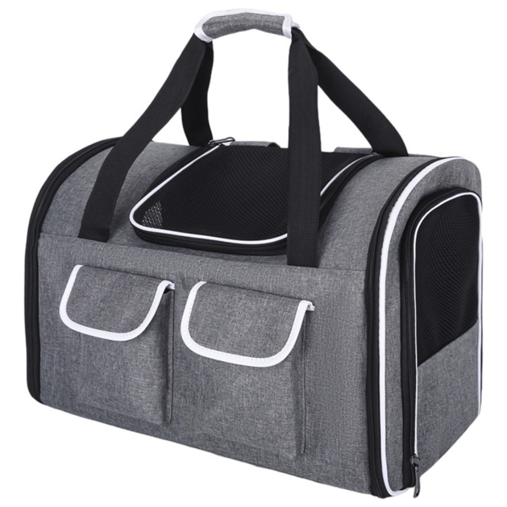 리에어 강아지 고양이 이동가방 소프트 켄넬 백팩 기내용 이동장, 1개, 그레이 38,600원