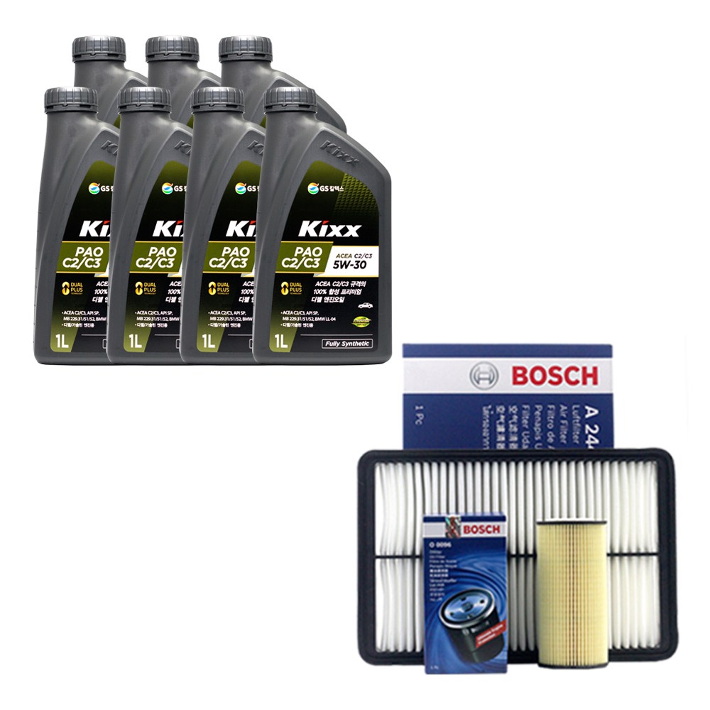 올뉴카니발 디젤 엔진오일 킥스 파오 5W30 7리터 보쉬 오일필터 에어필터 86,000원