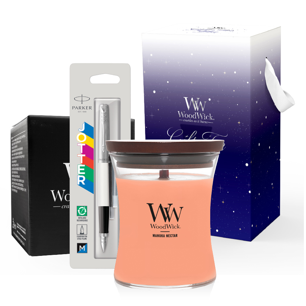 우드윅 미디엄캔들 275g + 파카 조터 오리지널 만년필 마젠타 세트 29,930원