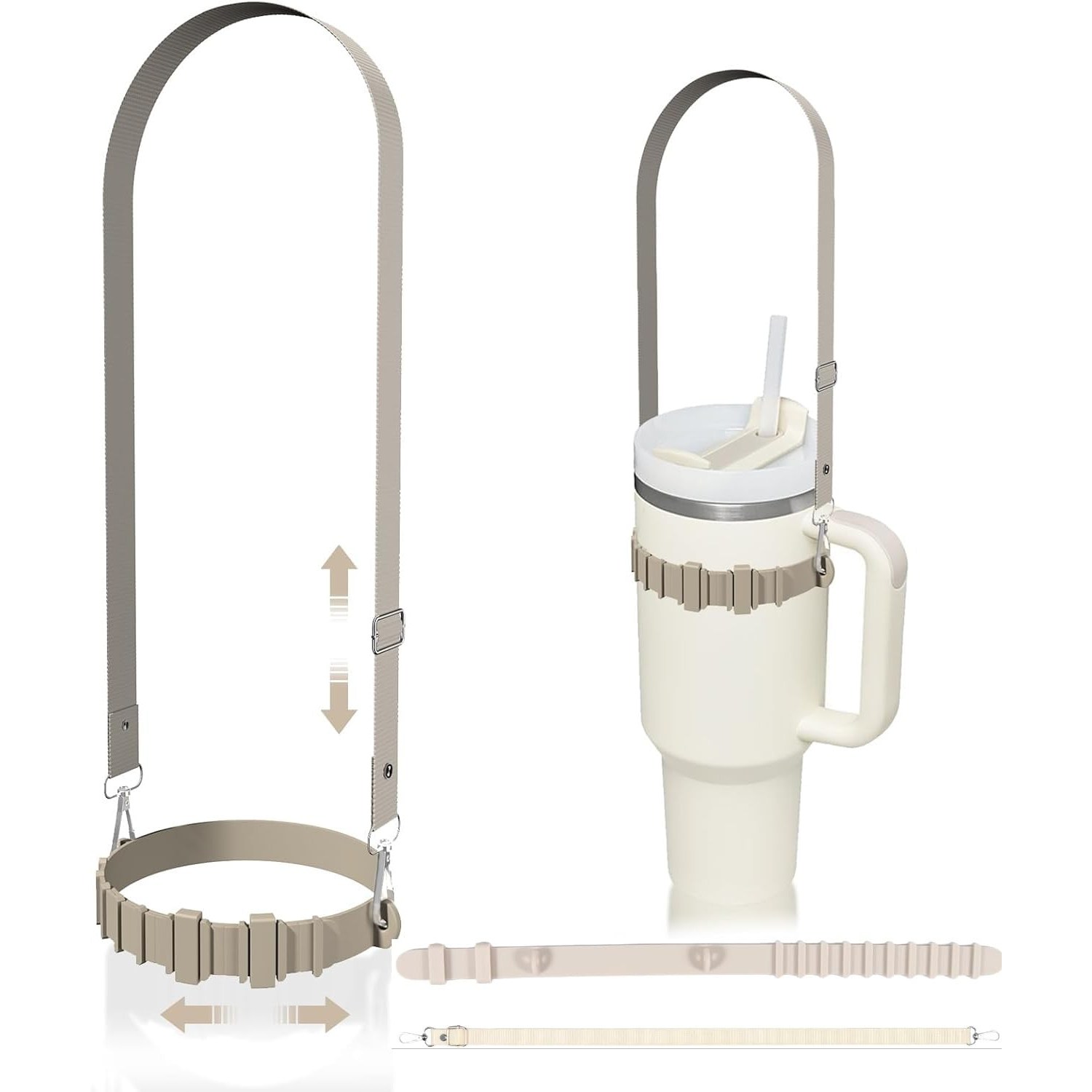 [더알파/텀블러백] 스탠리 호환 실리콘 텀블러 스트랩 홀더 / 끈조절가능 11,900원