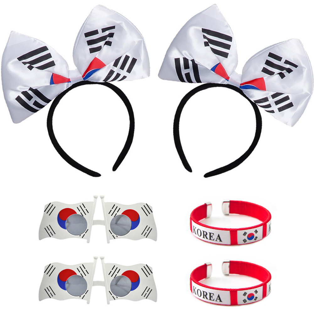 파티쇼 점보 태극기 머리띠 2p + 태극기 안경 2p + 태극기 팔찌 2p 소품 세트 11,890원