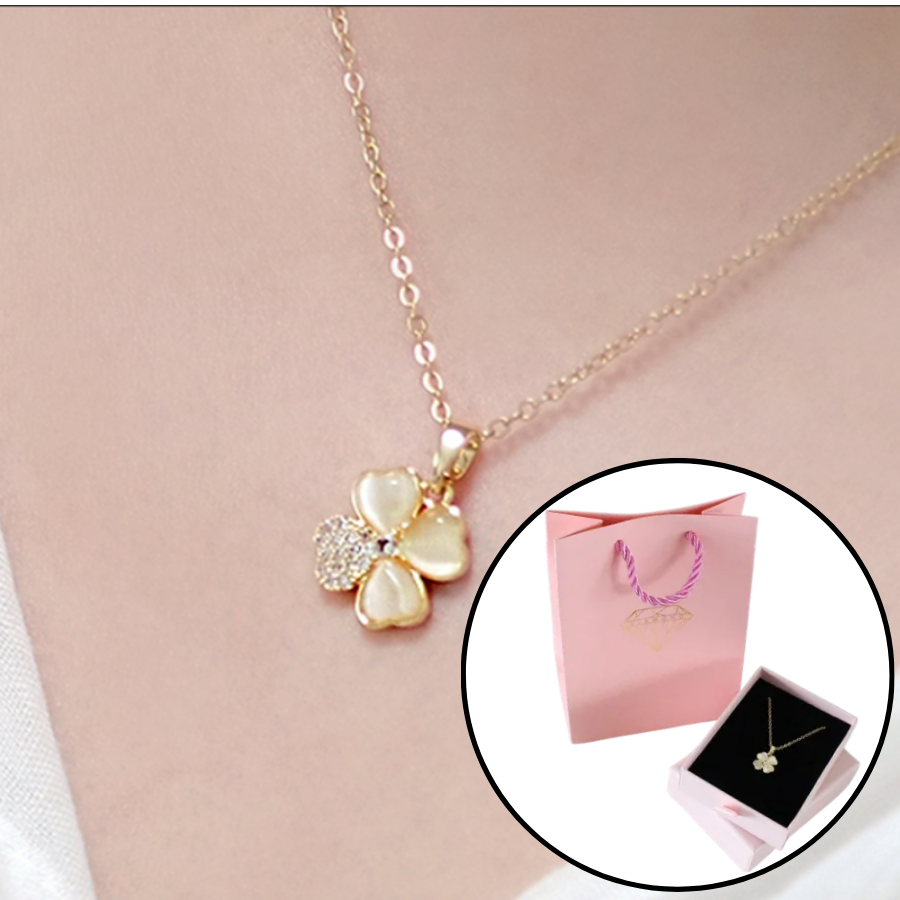 J Polly 여성 클로버 목걸이 18K 도금 행운 고급 선물포장 세트 16,230원