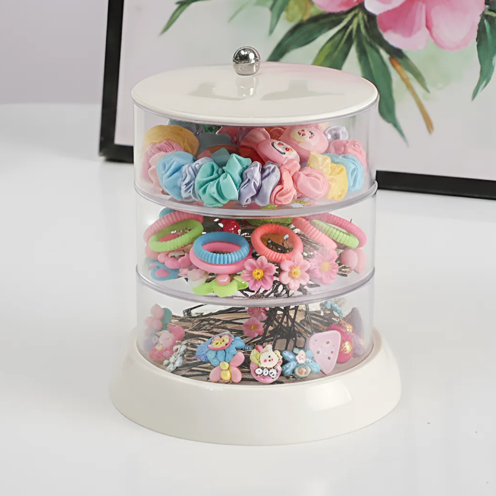 이지바이몰 다용도 머리끈 액세서리 정리함, 1개, 화이트 9,900원