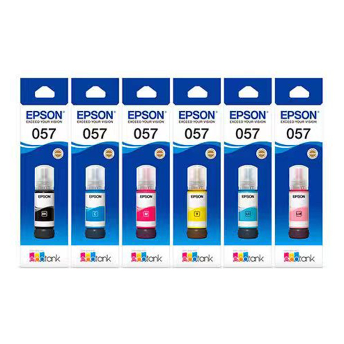 엡손 057 검정 잉크 ((T09D100)) EPSON 057 밝은 청록 잉크 057 밝은 진홍 잉크 정품 호환 제품 L8050, L18050 프린터 잉크, 1개, Epson 057 [ 6 colors/ 멀티팩 잉크 ] 108,000원