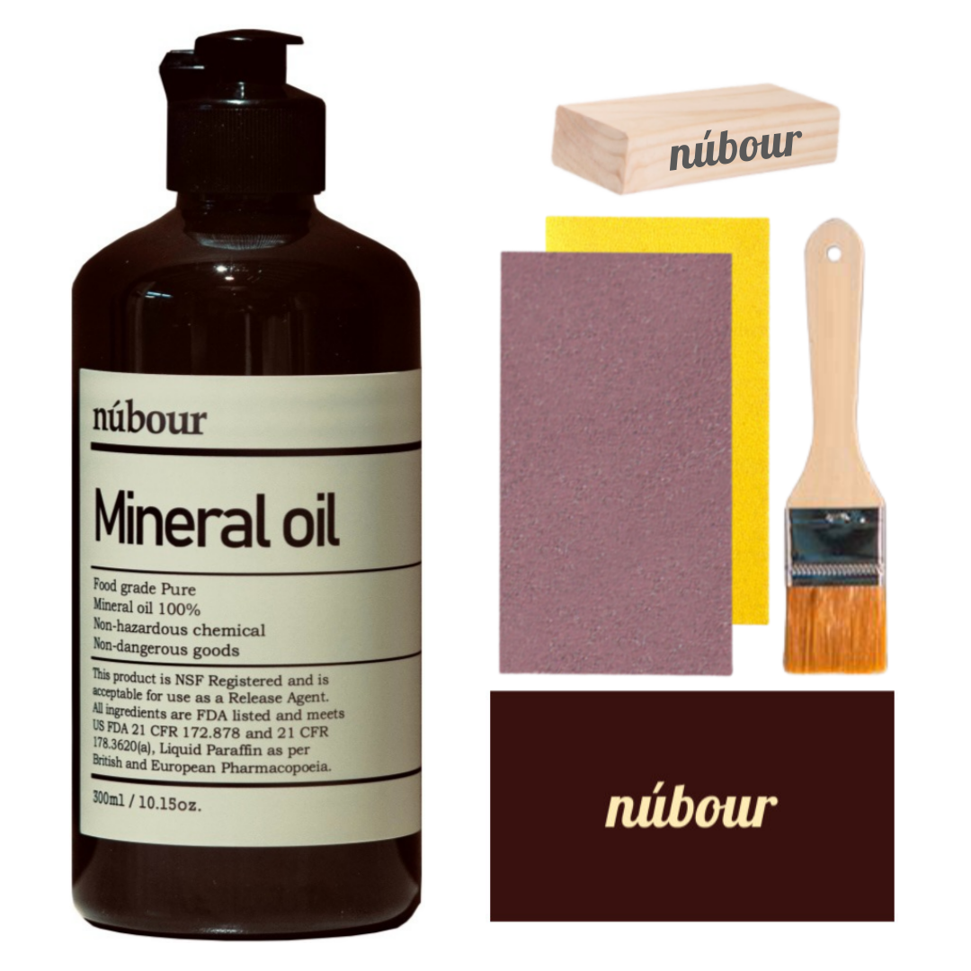 누보어 나무 도마 라탄 관리 오일 키트 (오일+사포+브러쉬) 13,990원